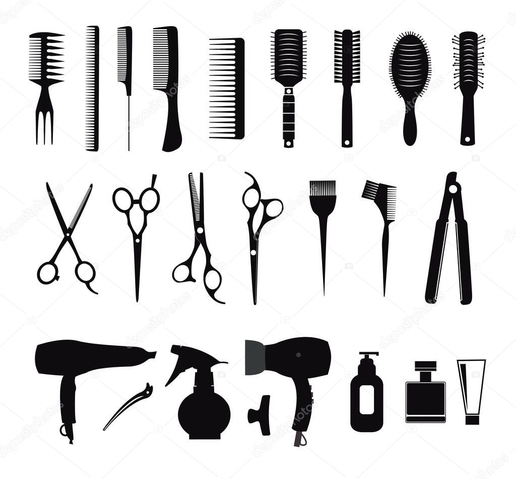 Collection of Hairdressing icons