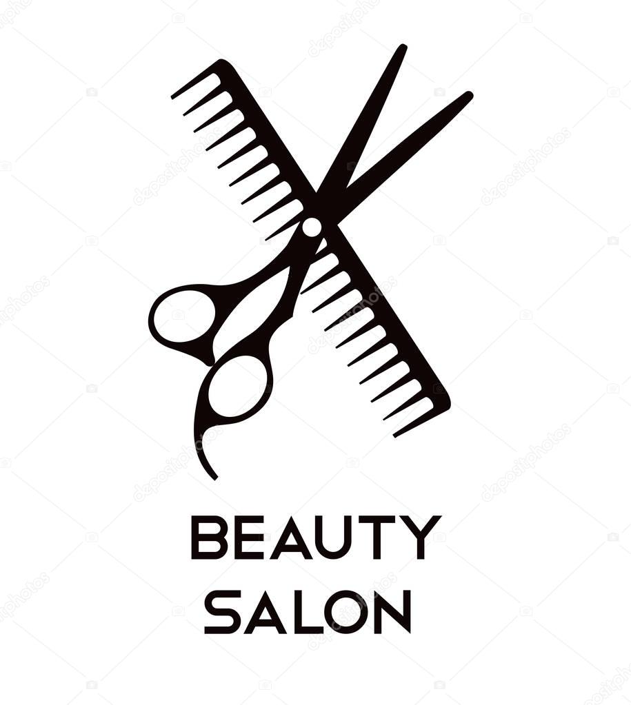 Haircut icons with scissors