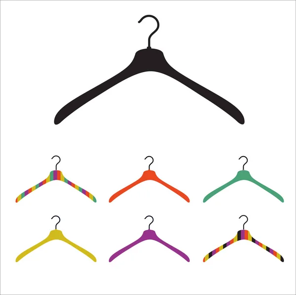 Colored Clothes Hangers — Stock Vector