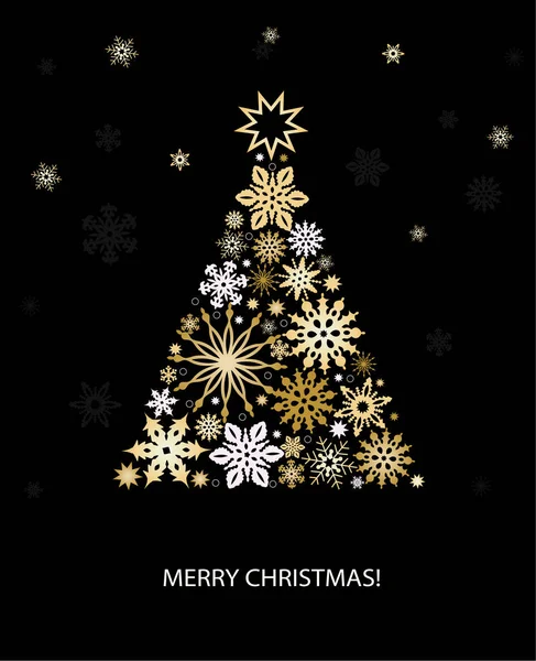 モミの木とクリスマスの装飾 — ストックベクタ