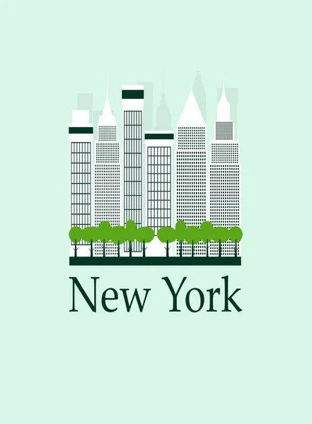 New York travel background. Vector — Stock Vector