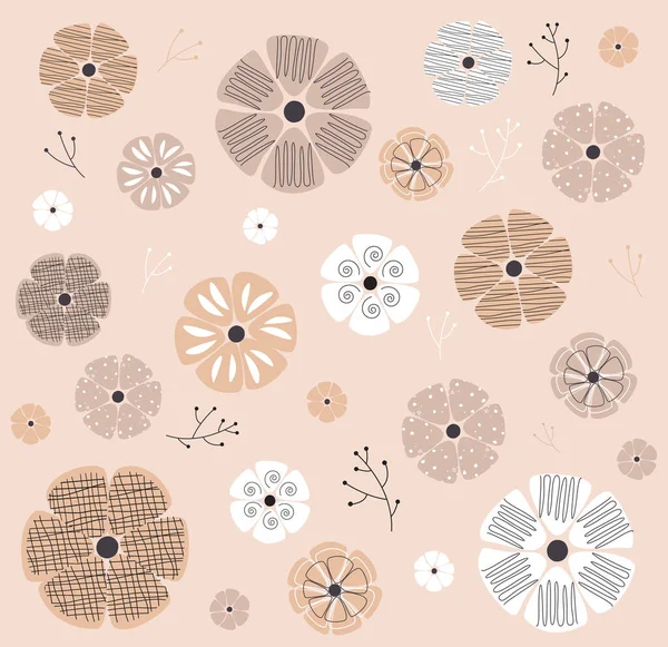 Background Flowers Floral Elements — Stock Vector