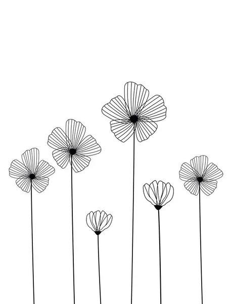 Квіти Фон Ізольовані Білому — стоковий вектор