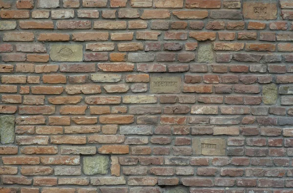 Texture Old Wall Red Bricks Background — Stock Photo, Image