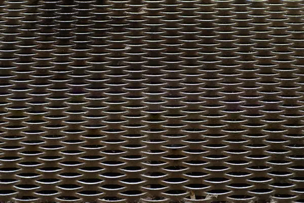 Die Oberfläche Der Metallstufe Aus Dem Metallgitter Ansicht Von Oben — Stockfoto