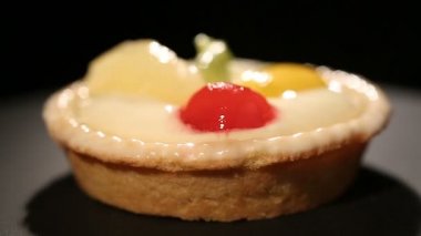 Meyve ile iştah açıcı tatlı, dayanılmaz ayartma, tatlılar için tutku