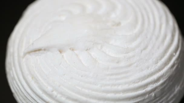Idealny puszysty Marshmallow Souffle, pyszne confection, idealny słodki deser — Wideo stockowe