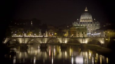 Saint Peter's Basilica Kilisesi Vatikan, Papa'nın yerleşim bölgesi Roma, timelapse