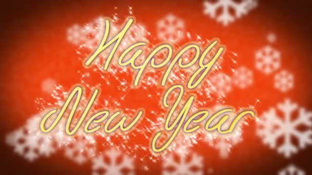 Blahopřání zprávy šťastný nový rok na pozadí s motivem zimní pozdrav