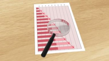 Analitik veri işleme sonuçlarına kağıt, mali istatistikler, iş planı