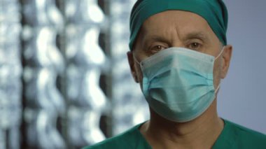 Cam, güven Kliniği için gülümseyen yüz maskesi, kapalı sağlık profesyonel alma