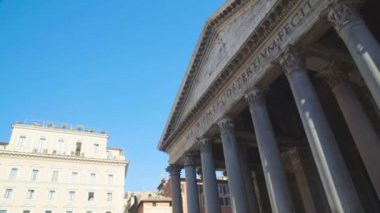 Pantheon Panoraması büyük granit Korinth sütunlarla, antik mimari