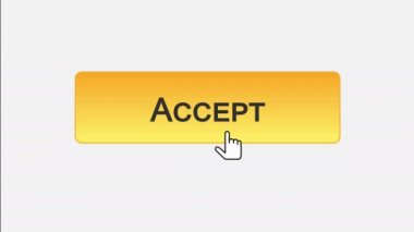 Kabul web arabirimi düğmesini tıklayan fare imleç, farklı renk seçimi