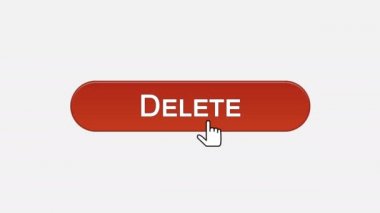 Fare imlecini, farklı renk seçimi ile web arabirimi düğmeyi silme
