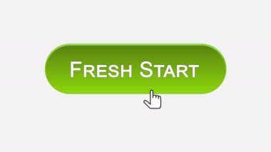 Yeni bir başlangıç web arabirimi düğmeyi fare ile farklı renk seçimi