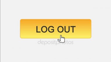 Web arabirimi düğmeyi fare imleci, farklı renk seçimi ile dışarı oturum