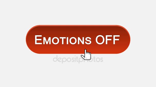 Emociones on-off botón de interfaz web hace clic con el ratón, opción de color diferente — Vídeo de stock