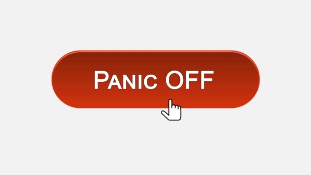 Panic off-on botão de interface web clicado com o mouse, escolha de cor diferente — Vídeo de Stock
