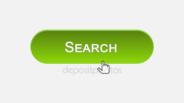 Botón de interfaz web de búsqueda hace clic con el cursor del ratón, opción de color diferente — Vídeo de stock