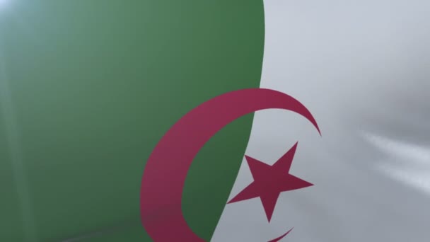Algéria integet a zászlórúd, a szél, nemzeti szimbólum, a szabadság zászlaja