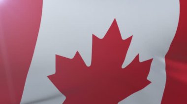 Bayrak bayrak direğine rüzgarda, özgürlük'ın ulusal sembolü olarak Kanada sallayarak