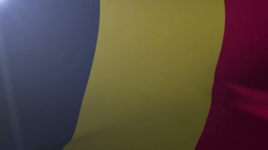 Chad bayrak direğine rüzgarda, özgürlük'ın ulusal sembolü sallayarak bayrak