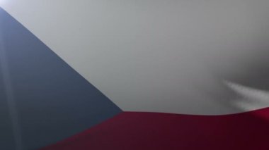 Bayrak bayrak direğine Rüzgar, özgürlük'ın ulusal sembolü olarak Çek Cumhuriyeti sallayarak