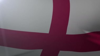 İngiltere bayrak direğine rüzgarda, özgürlük'ın ulusal sembolü sallayarak bayrak