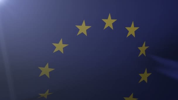Európai Unió integet a zászlórúd, szél, nemzeti szimbólum, a szabadság zászlaja