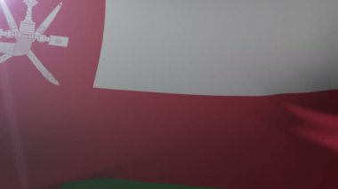 Umman bayrak direğine rüzgarda, özgürlük'ın ulusal sembolü sallayarak bayrak