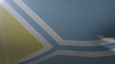 Tuva bayrak direğine rüzgarda, özgürlük'ın ulusal sembolü sallayarak bayrak