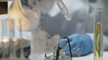 Laboratuar asistanı Isıtma tüp brülör, araştırma üzerinde biomaterial