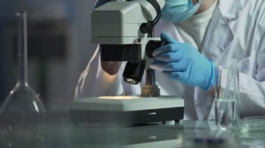 Bilim adamı yetiştirme filtre mikroorganizmaların hayvan aşı, tıbbi test için