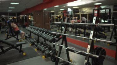 Spor salonu oda yapmak egzersizleri, spor salonu atmosfer, sağlıklı yaşam ziyaretçi ile