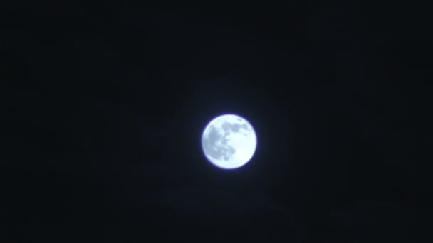 Luna piena splendente per streghe e stregoni che preparano i loro incantesimi più potenti — Video Stock