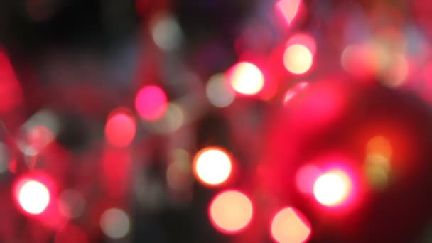Dekoracyjne migotliwy światła Dokonywanie niesamowite świąteczny nastrój i atmosfera — Wideo stockowe