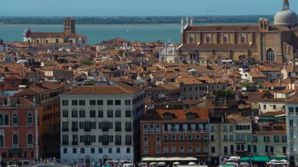 Toeristische attracties en de oude architectuur in Venetië, panoramisch uitzicht, toerisme — Stockvideo