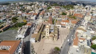 Havadan görünümü, Kilisesi, Saint Lazarus Larnaka, Kıbrıs için. Güzel cityscape