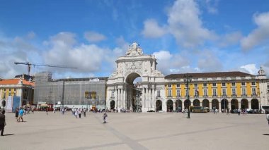 Lizbon büyük güzel dekore edilmiş giriş kemer arka ile Commerce Square