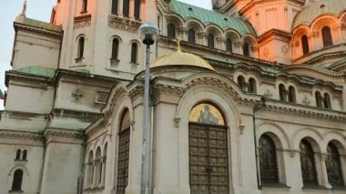 Alexander Nevsky Katedrali Sofya açılardan gösterilen Bulgaristan mimarisi