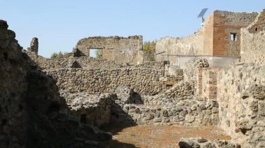 Aşırı hafif uçaklar kalır ve Pompeii Napoli İtalya korunmuş testi ile evler