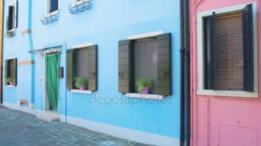 Serin panoramik Çiçeklik Burano, Venedik ile rahat renkli Kahrolsun