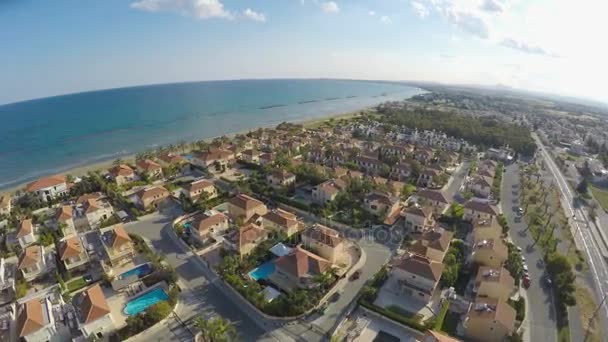 Mediterranean cottage town available for rent, luxury apartments in Larnaca — Stock Video