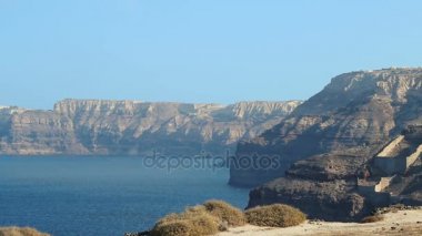 Santorini Adası sonra volkanik patlama şekillendirme caldera güzel görünümü