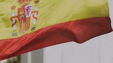 İspanyol bayrağı rojigualda ülke, vatanseverlik'ın ulusal sembolü çırpınan, devlet