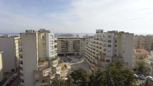 Edificios de apartamentos en Niza, Francia, barrio residencial, bienes raíces — Vídeos de Stock