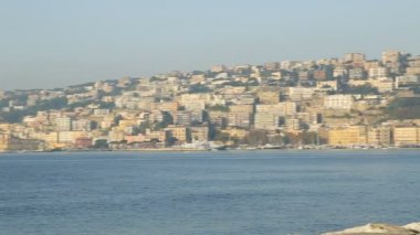 Körfez ve Napoli, güzel manzara, sıra mimarisini Panoraması