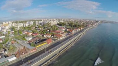 Setin Larnaka şehrinde Kıbrıs, güzel manzara üzerinde serin hava atış