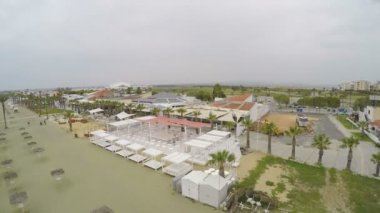 Şaşırtıcı hava dron video plaj ve resort Town Kıbrıs, turizm