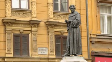 Heykeli şair ve keşiş Andrija Kacic Miosic Mesnicka Street, Zagreb